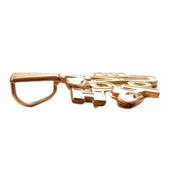 14 Karat Yellow/ Rose Gold "I Love You" Pendant #20169 - Picture 3 of 8